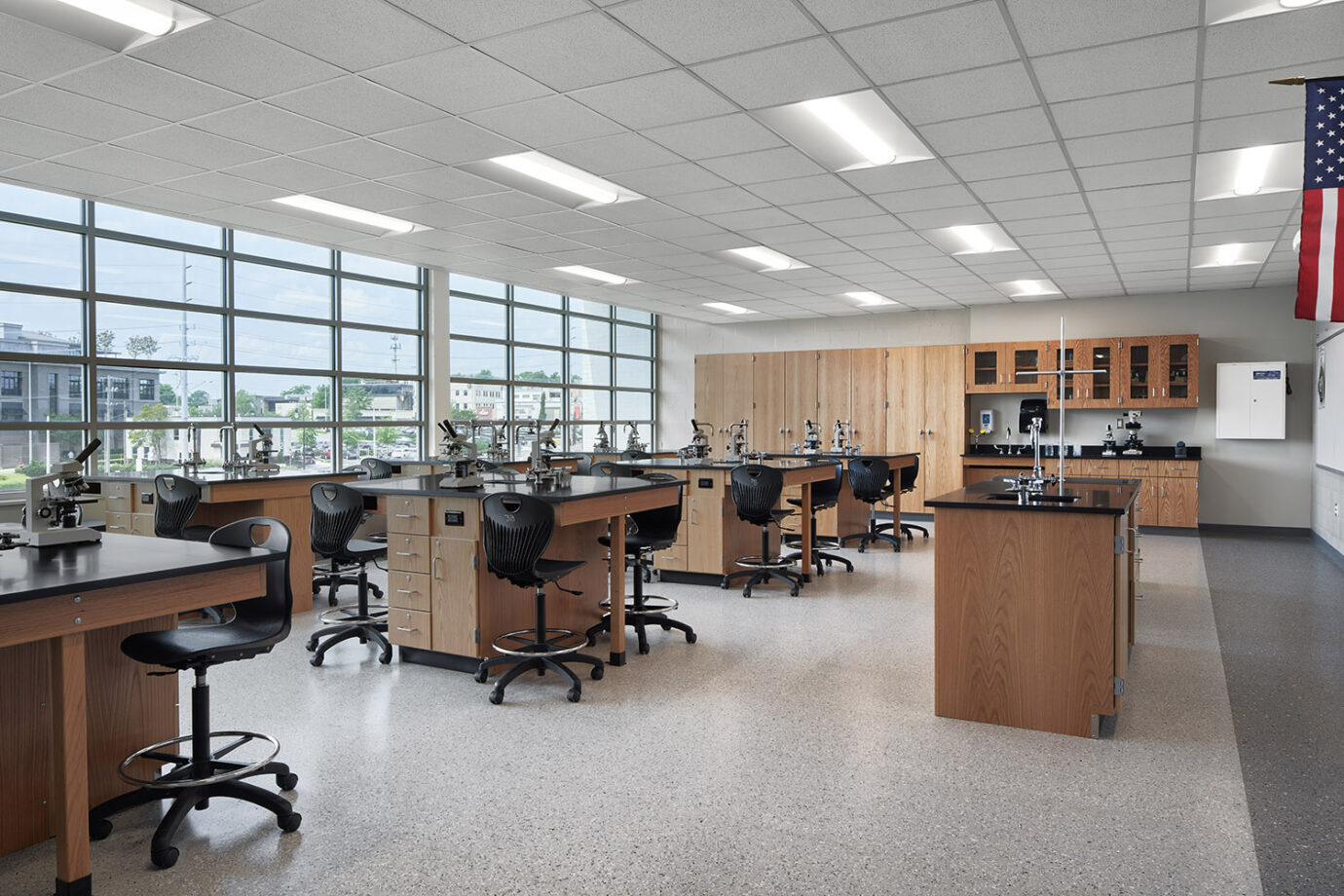 Quartz Tile in High School Lab
