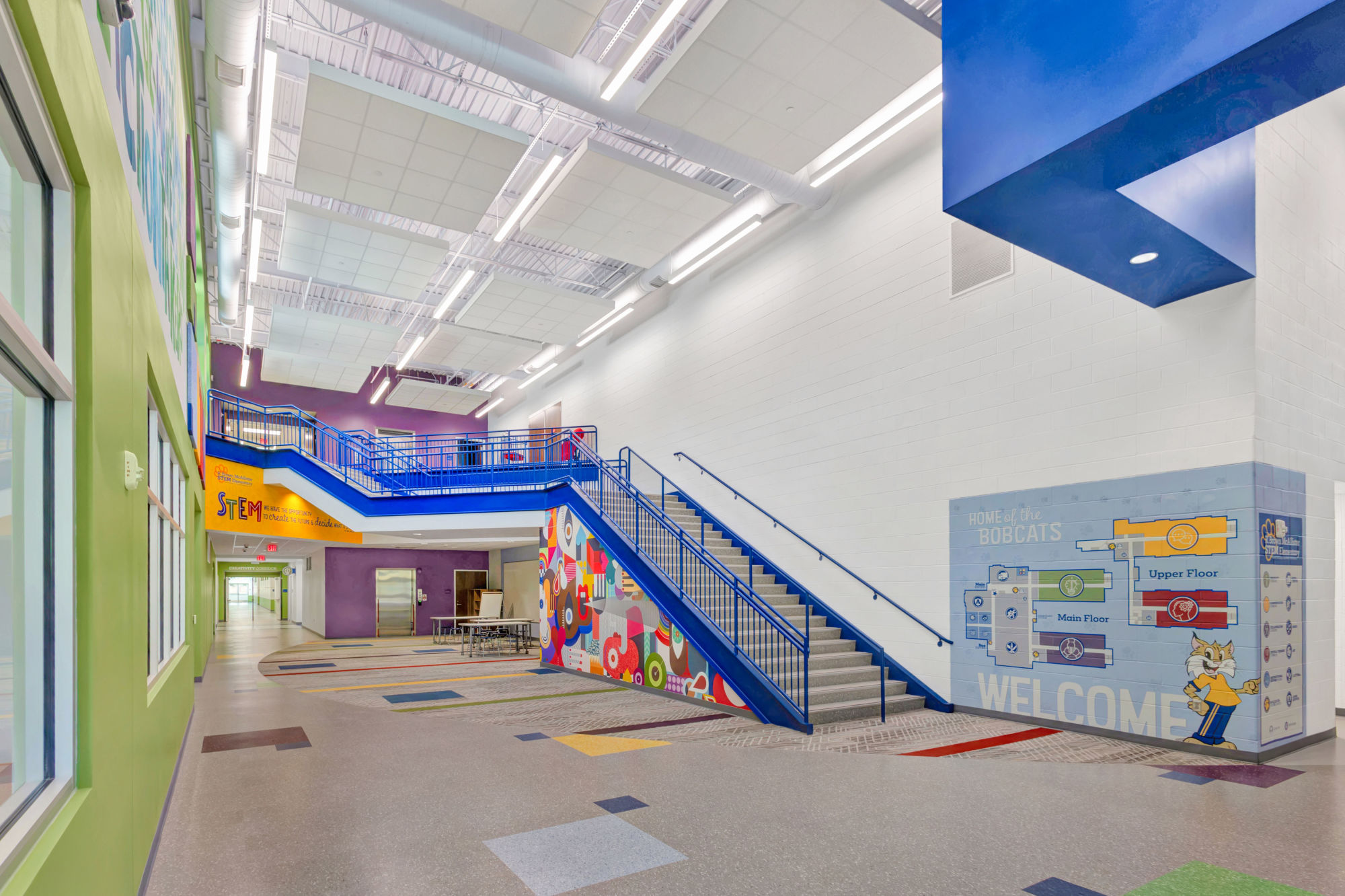 Quartz Tile in Elementary School Lobby